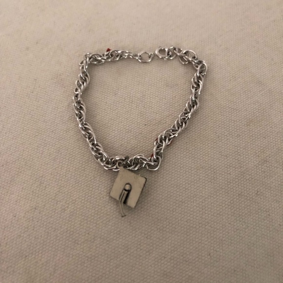 Jewelry - Silver Bracelet w Graduation Cap